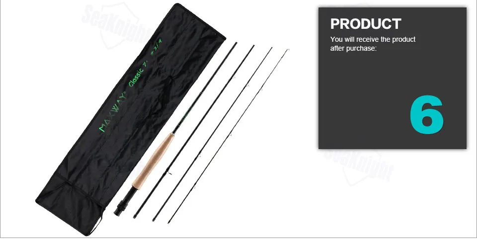 Seaknight MAXWAY Fly Rod Classic 3/4 5/6 7/8 2,1 М 2,7 м средняя скорость действия 30 т углеродное удилище 4 секции удочка для ловли нахлыстом речная Рыбалка