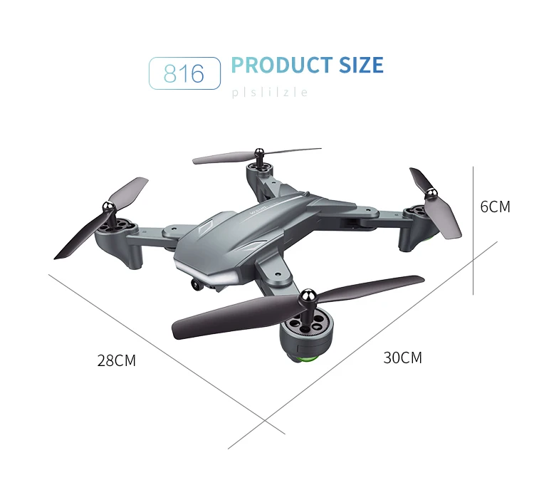 VISUO XS816 RC DroneOptical Flow позиционирование Двойная камера wifi 2MP+ 0.3MP Квадрокоптер с камерой жестовая съемка селфи Дрон