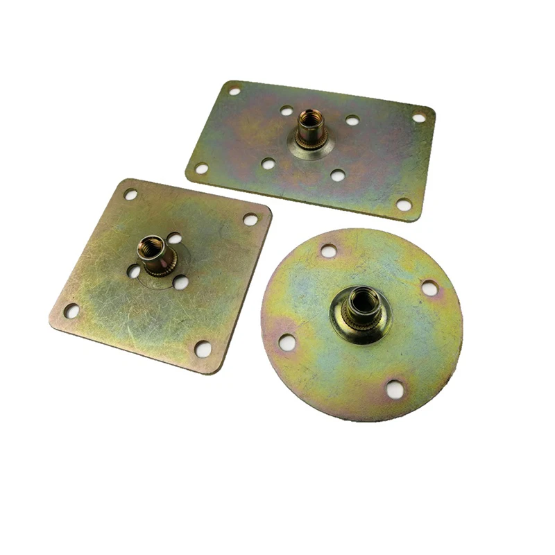 

12Pcs/Lot M8 Thread Leg Mounting Plate Furniture Legs Attachment Plate Mounting feet adapter