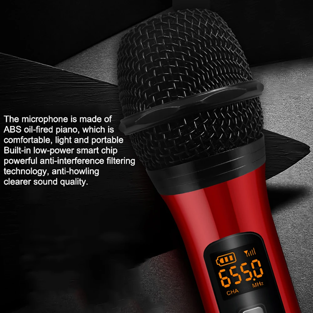 H18L ABS краски Универсальный Bluetooth беспроводной микрофон сценический семейный Караоке Пение открытый аудио один для двух микрофона UHF