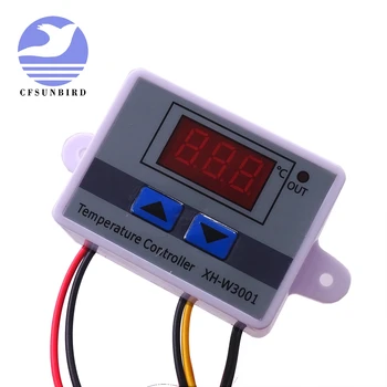 

10PCS XH-W3001 W3001 Temperature Controller Digital LED Temperature Controller Thermometer Thermo Controller Switch Probe 24V