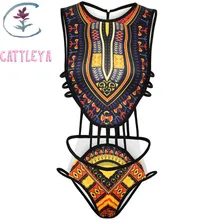 CATTLEYA Африканский геометрический принт цельный купальник трикини Африканский принт купальники трикини бразильский плюс CQ 1843