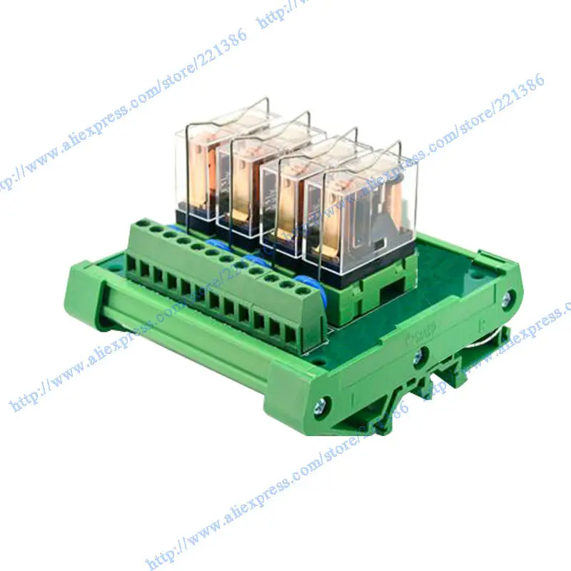 

4 Channel 12V Relay Module for driver board output amplifier board PLC board G2R-1-E terminal block connector