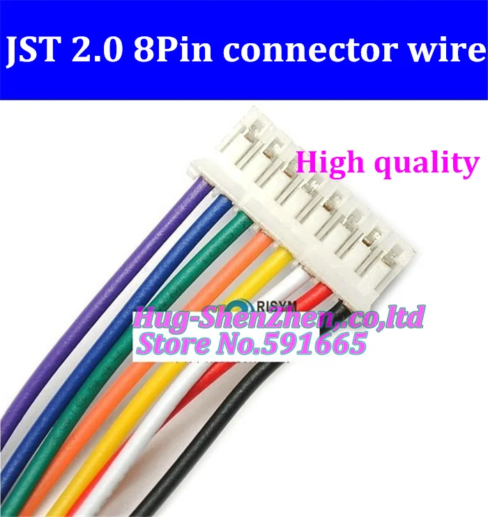Free shipping 50pcs/lot 8P JST 2.0mm PH2.0 PH 2.0 8pin PH-8p connector with cable 100mm wire 24AWG | Компьютеры и офис