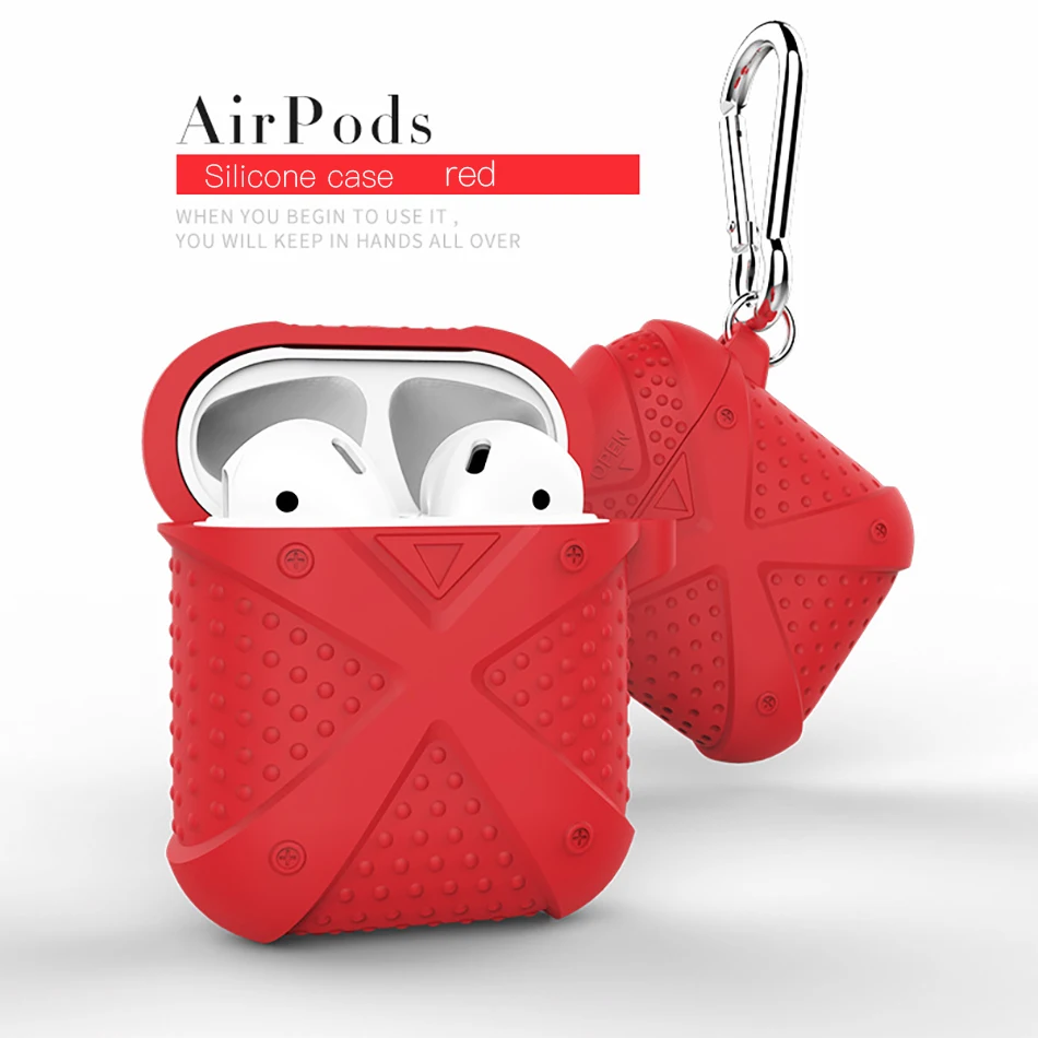 !ACCEZZ Bluetooth Wireless Earphone Case For AirPod Soft Cover Accessories For Apple Airpods Headphone Charger Box With Keychain (8)
