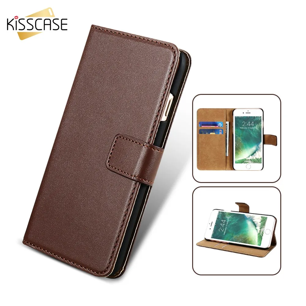 Флип Чехлы kisscase кожаный чехол для iPhone X 5s SE роскошные магнитные чехлы бумажники 7 6