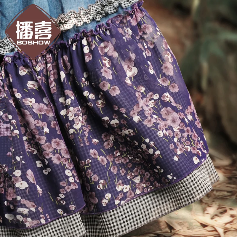 Free Shipping 2020 Bohemian Long Maxi Denim