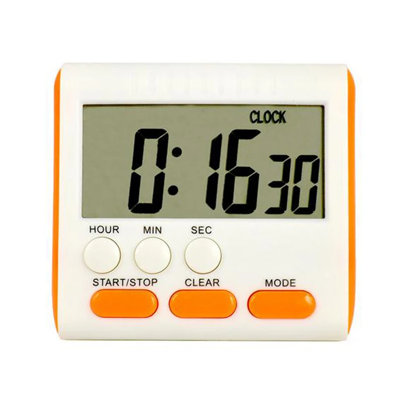 cheap Large LCD Screen Digital Timer Kitchen Cooking Timer Refrigerator Alarm Clock Magnet Electronic Clock Stopwatch Fridge Sticker