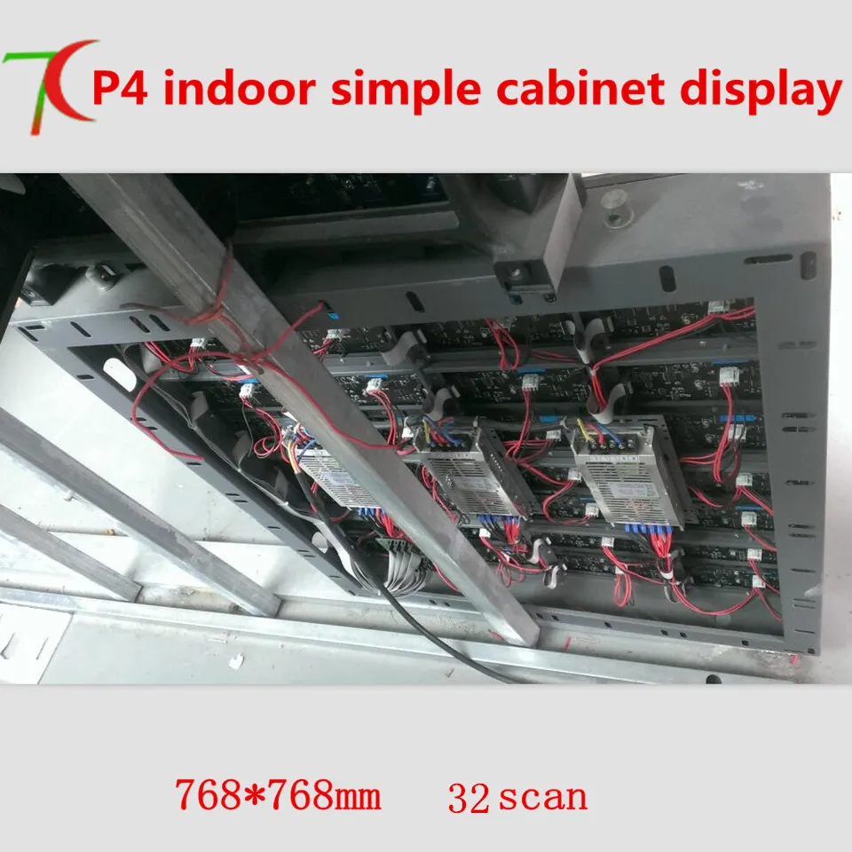 

P4 32scan 768*768mm simple cabinet display for indoor huge video wall , 62500dots/m2