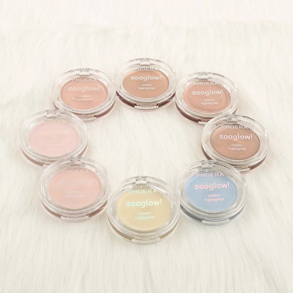 PHOERA Illumination Face Highlighter Cream Shimmer Contouring Makeup Highlight 8 Colors Brighten Face Glow Bronze BTZ1 TSLM2 - Image 3