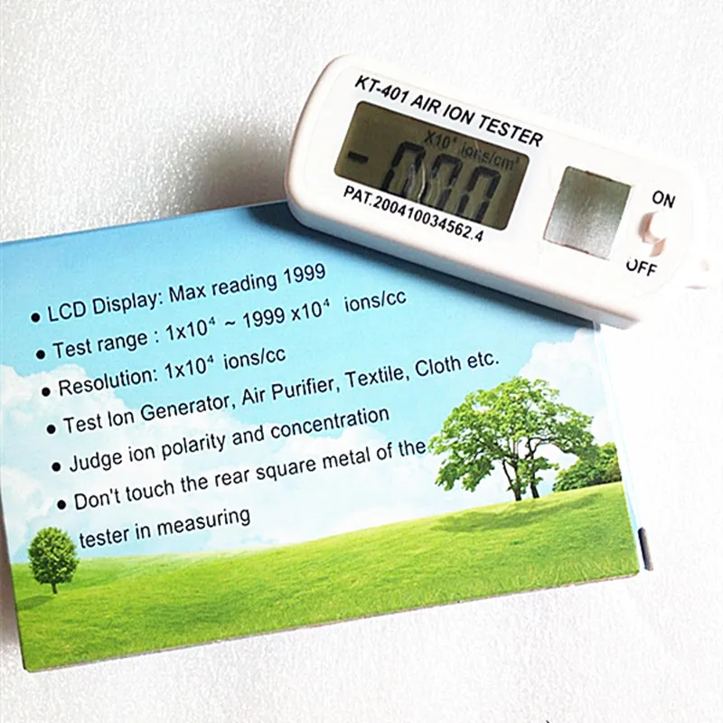 

KT-401 AIR Aeroanion Tester ion meter aeroanion detector Negative oxygen ions anion concentration detecto Auto Air Purifier