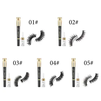 

1PC High Quality 4D Mascara Long Curly False Eyelashes Set Eyelash Mascara Set False Eyelashes Glue For Beauty Gift