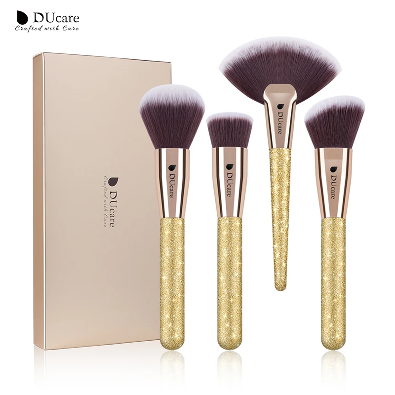 

4 PCS Makeup Brushes Set Foundation Powder Contour Highlighter Brush Make Up Tools Kit