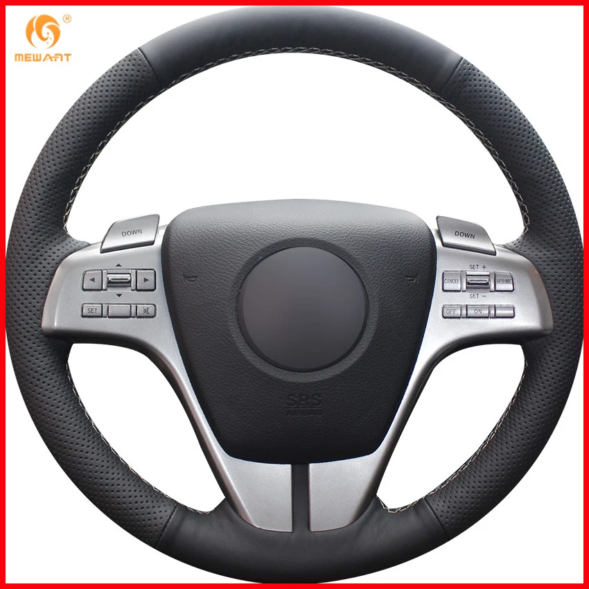 

MEWANT Black Artificial Leather Car Steering Wheel Cover for Mazda 6 Atenza 2009 2010 2011 2012 2013 Interior Accessories Parts