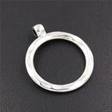 15 шт Серебряные закрытые круги Полые Подвески простые ручной работы бирки подвески ювелирные изделия DIY Материал A2364