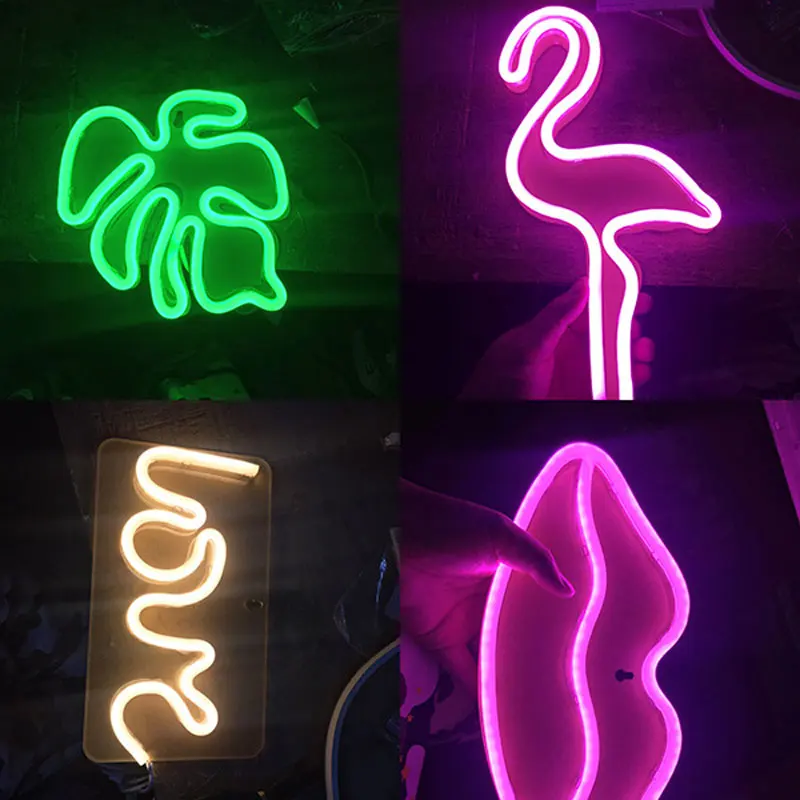 2017 new led neon lights wall decorative lights modeling lights opening
