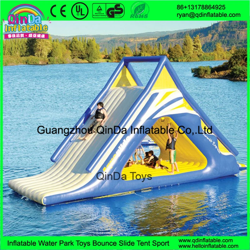 

New design inflatable slide water beach airtight PVC inflatable floating water slide for Kids / Adult