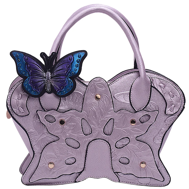 جديد وصول النساء الأزهار فراشة حقائب 3D الحيوان سيدة أعلى-حقائب بيد Crossbody بو الجلود الرجعية الإناث اليد المحمولة الشعبية