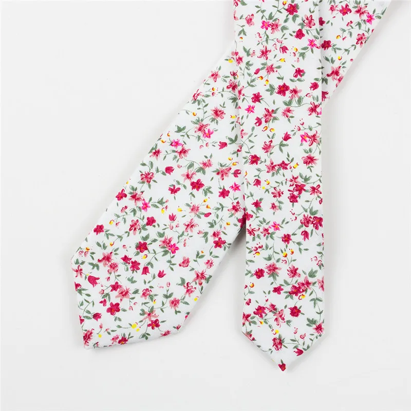 Mantieqingway 6 см галстук винтажный хлопковый цветочный галстук для шеи мужской деловой галстук-бабочка Gravatas модные повседневные Галстуки с принтом для мужчин свадебные