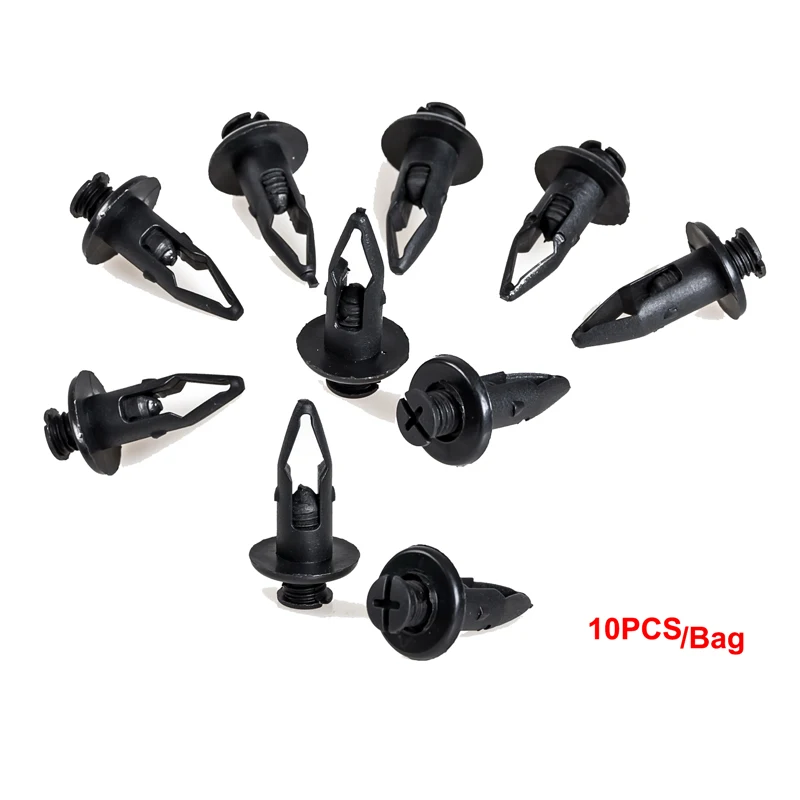 

NICECNC 10PCS 10MM Push-Type Bumper Retainer Clips Auto Car Plastic Rivet Fastener Bumper Pin Clips Kit For Toyota Lexus
