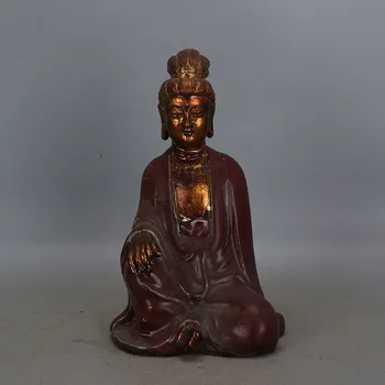

Antique YuanDynasty porcelain statue,Red-painted gold Buddha sculpture #9,painted crafts,Decoration,Collection&Adornment