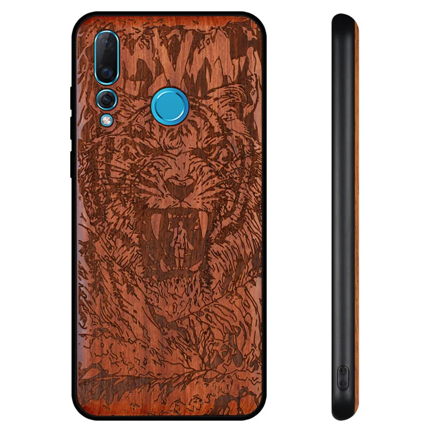 BOOGIC Original Wood Phone Case For Huawei Nova 4 Wood +TPU Cover For Huawei Nova 4 Ultra-Thin Wooden Coque Nova4 (2)