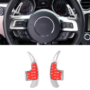 

For Ford Mustang 2015 2016 2017 Aluminum alloy Interior DSG Paddle Shifters Extension 2pcs Car Styling