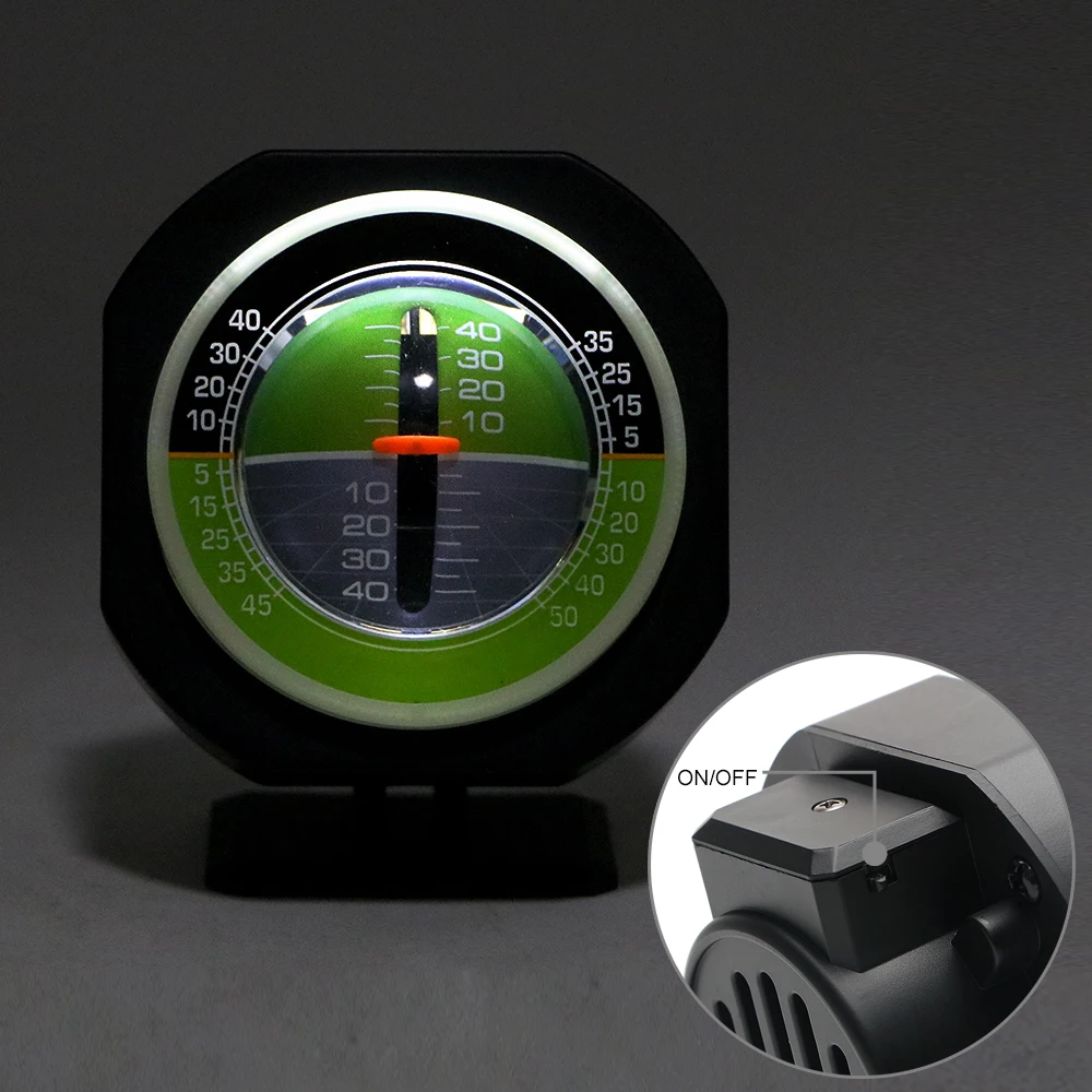 YOSOLO Car Compass High-precision Built-in LED Auto Slope Meter Level Car Vehicle Declinometer Gradient Inclinometer Angle