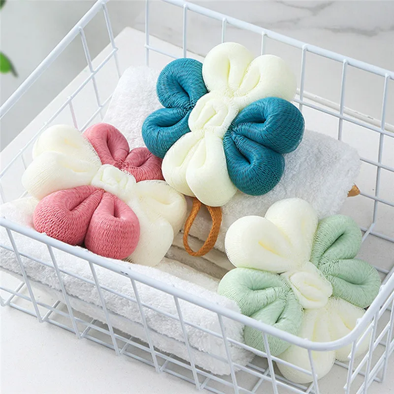 

Flower Loofah Bath Shower Sponge Pouf Mesh Ball Exfoliating Premium Scrubber