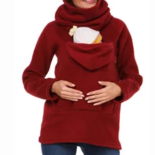 

multifunctional parenting mother autum and winter three feature sweater causal solid warm women mother pullover hoodies