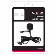 Оригинальные аксессуары SJCAM внешний микрофон с зажимом типа для SJCAM SJ6 Legend/SJ7 Star/SJ360 4K Спортивная Экшн-камера