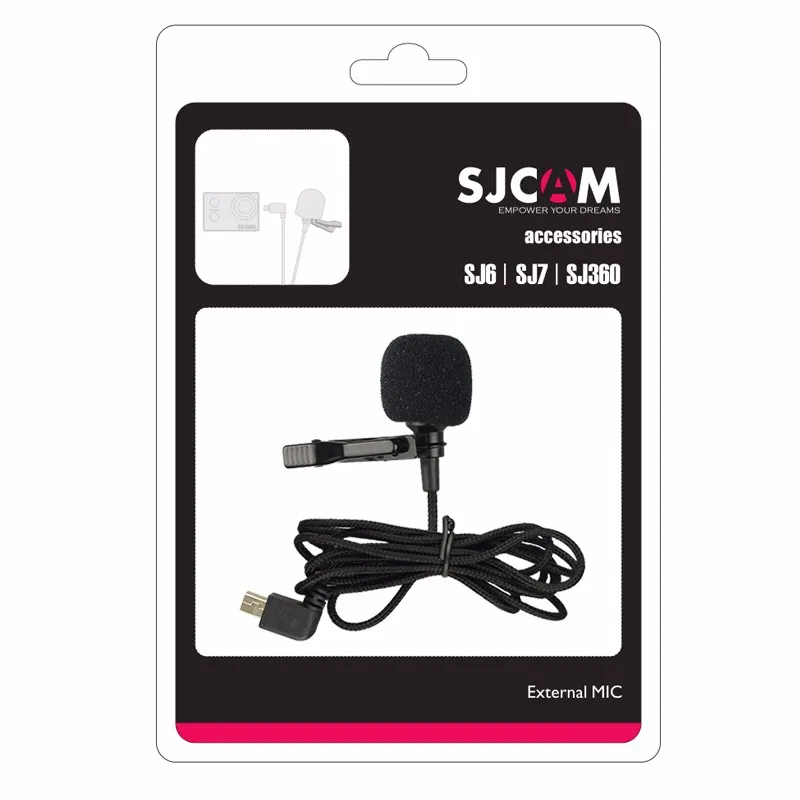 2018 Original SJCAM accesorios micrófono externo Tipo de Clip para la cámara SJCAM SJ6 leyenda/SJ7 estrella/SJ360 4 K deportes Cámara de Acción