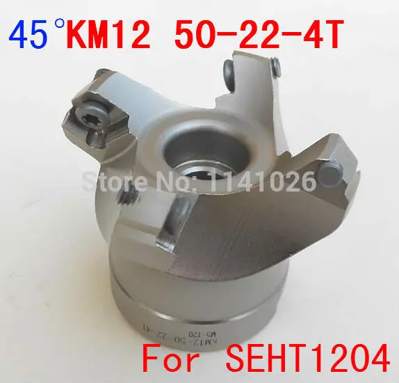 

Free Shipping Two Colors KM12 50-22-4T 45 Degree Shoulder Face Mill Head for SEHT1204