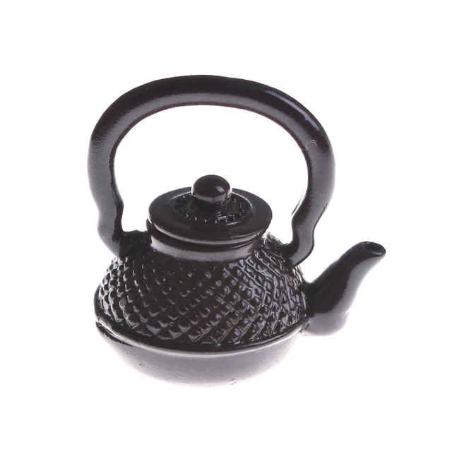 1/12 Dollhouse Miniature Accessories Kettle Simulation Furniture Tea Pot Kitchen Model Furniture Toys for Doll House Decoration 2