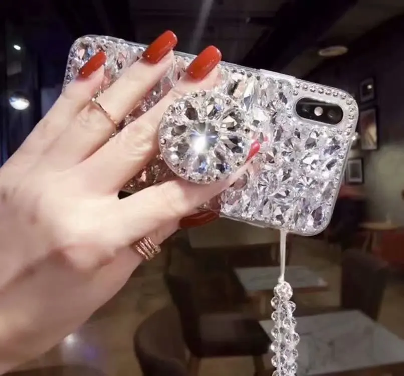Чехол для телефона со стразами чехол для iPhone 7 8 6 6s X Plus XR XS MAX 3D Кронштейн чехол для iPhone XS MAX Чехлы для iPhone7 Coque
