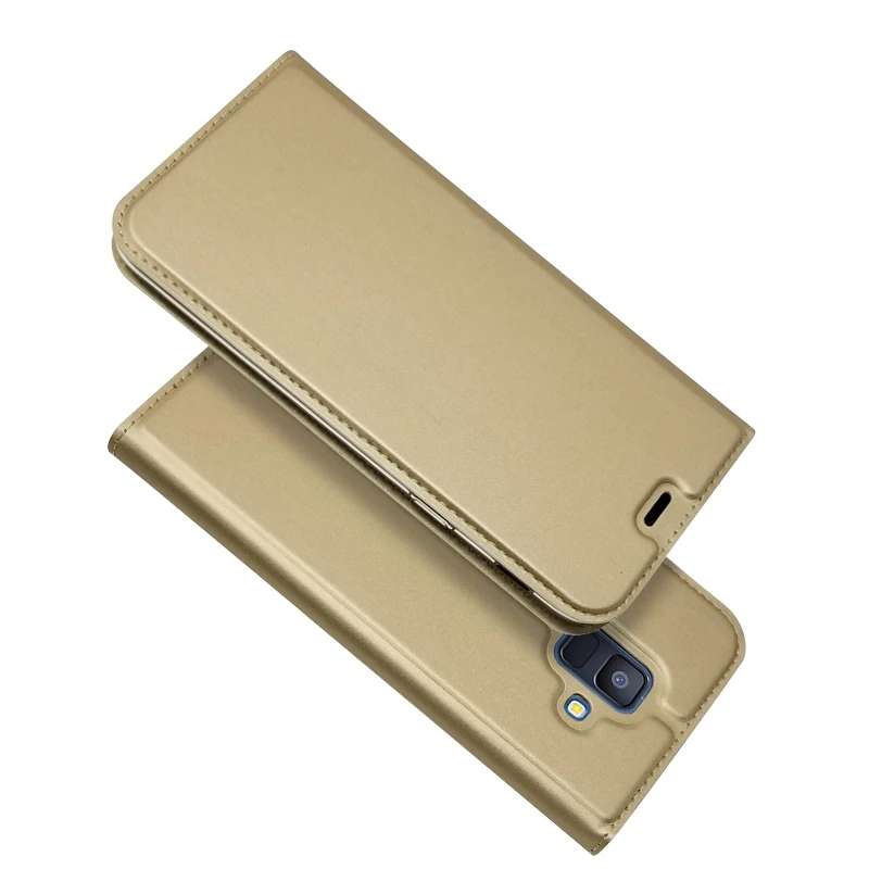 Для Samsung Galaxy A6 Plus 2018 чехол для Роскошный кожаный флип-чехол-кошелек Coque A600FN |