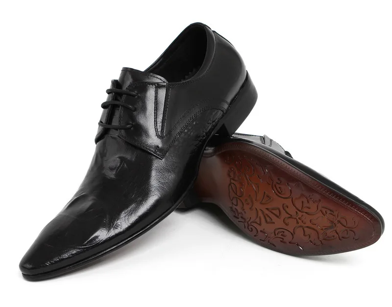 oxford pattern black shoes