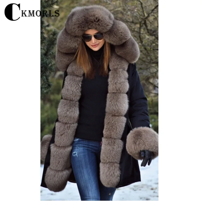 CKMORLS Новинка женские парки пальто Зимняя Толстая теплая меховая куртка