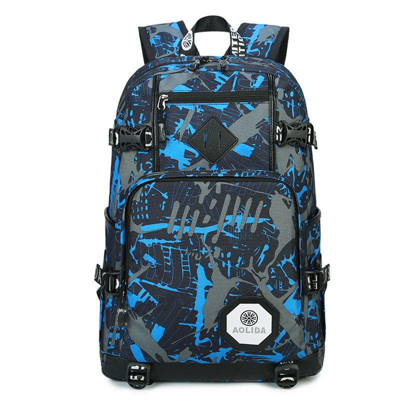 2019 New Fashion Men's Backpack Nylon Double Shoulder Boy Girls Travel School Bag Large Capacity Bags Fits for 15.6 Inch Laptop | Багаж и