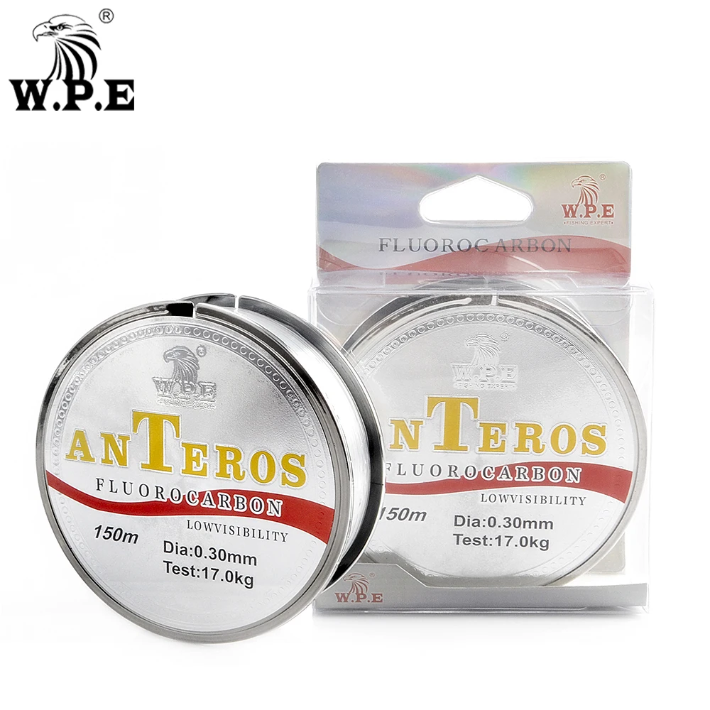W.P.E العلامة التجارية ANTEROS 150 m فلوريد طلاء خيط صنارة الصيد 0.20mm-0.60mm 10 kg-41 kg خيط صنارة الصيد الكربون الألياف ل الكارب الصيد