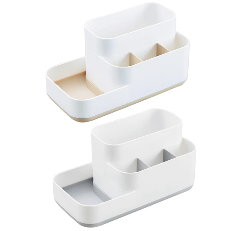  Creative Makeup Storage Box Holder Desk Bathroom Organizer Cosmetic Organizer Large Capacity Makeup