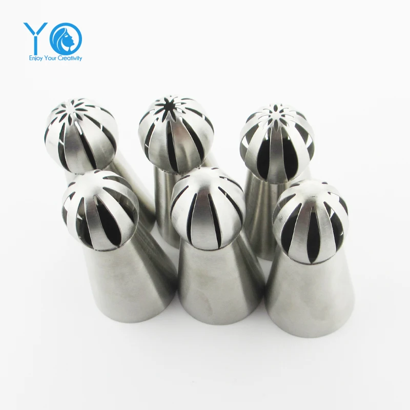 

1pcs Newest Icing Piping Tips Crown Nozzle Cupcake Decorating Tips 304 Stainless Steel Torch Nozzles Baking &Pastry Tools