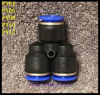 

15Pcs/Lot PY04 4mm Push In Equal Y Pneumatic Jointer Connector