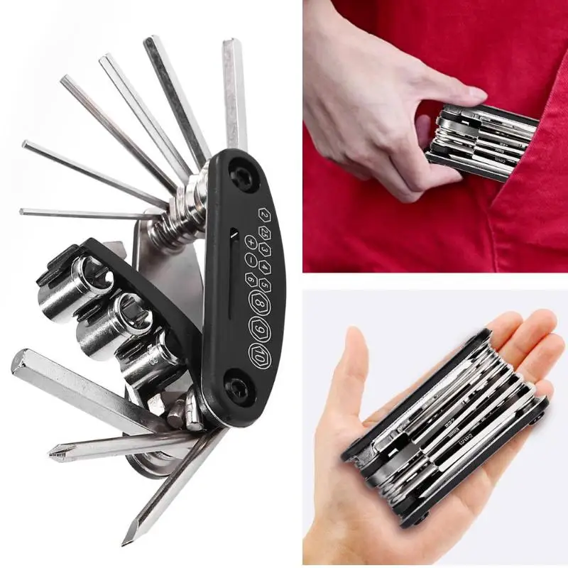 Cena 17 w 1 narzędzia do naprawy roweru opona rowerowa zestaw pompa rowerowa przebicie naprawa torba na narzędzia etui narzędzia wielofunkcyjne zestaw zestaw