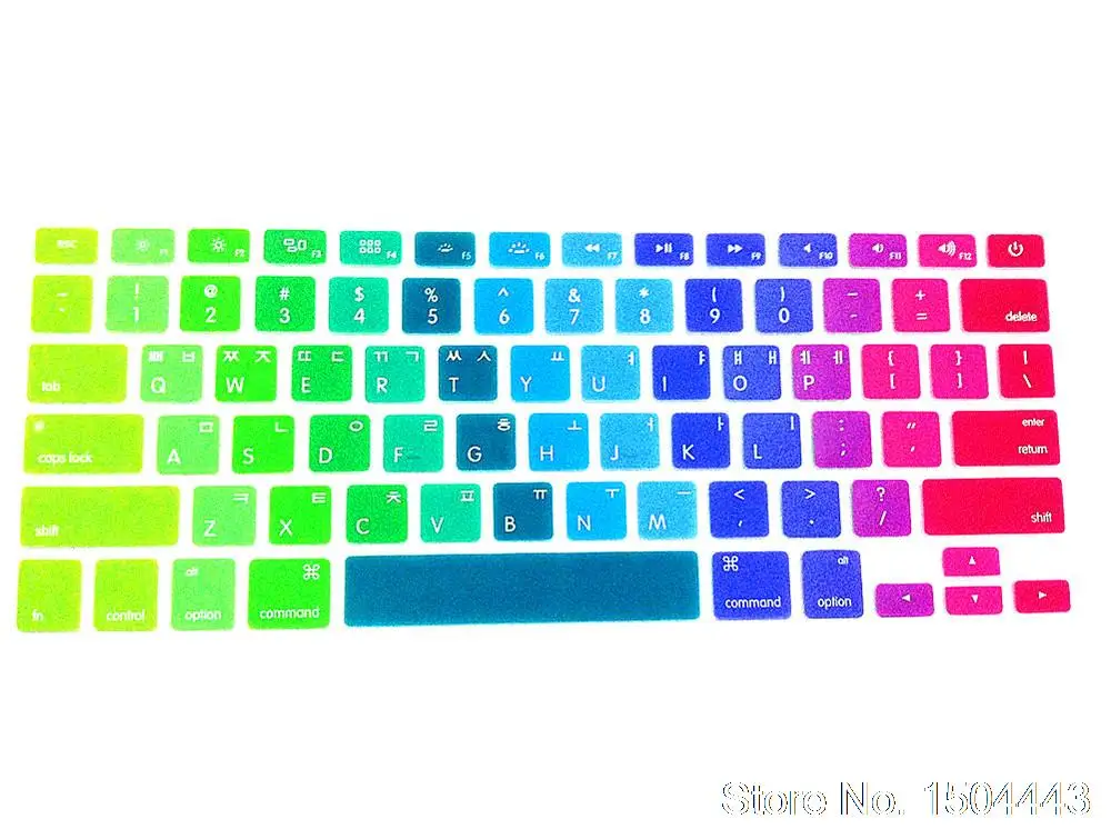 Rainbow Для Macbook Air 1" 11,6 дюйм чехол для клавиатуры протектор Радуга Корейский язык для Mac Air 11,6 силиконовая кожа - Цвет: Rainbow