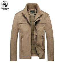 Field Base Autumn Winter Jacket Men Casual Jackets For Men Warm Parkas Winter Coats Washed Jackets Male Size M-4XL BBZD-5617