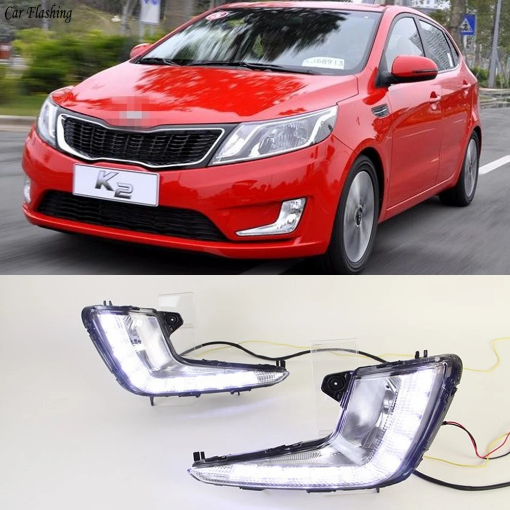Car Flashing 1 Set Car LED ABS For Kia RIO K2 2012 2013 2014 DRL