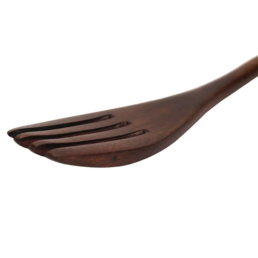 Деревянная ложка, вилка, Бамбуковая кухонная посуда, инструменты для приготовления супа, чайная ложка, посуда, портативная посуда, вилка, кухонный инструмент