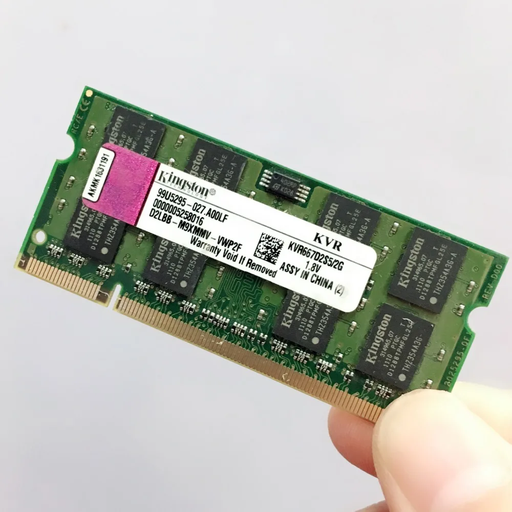 Kingston Laptop Notebook 1GB 2GB 1G 2G PC2 DDR2 5300S 6400S 667 800 667MHZ 800MHZ ECC Laptop Notebook memory RAM