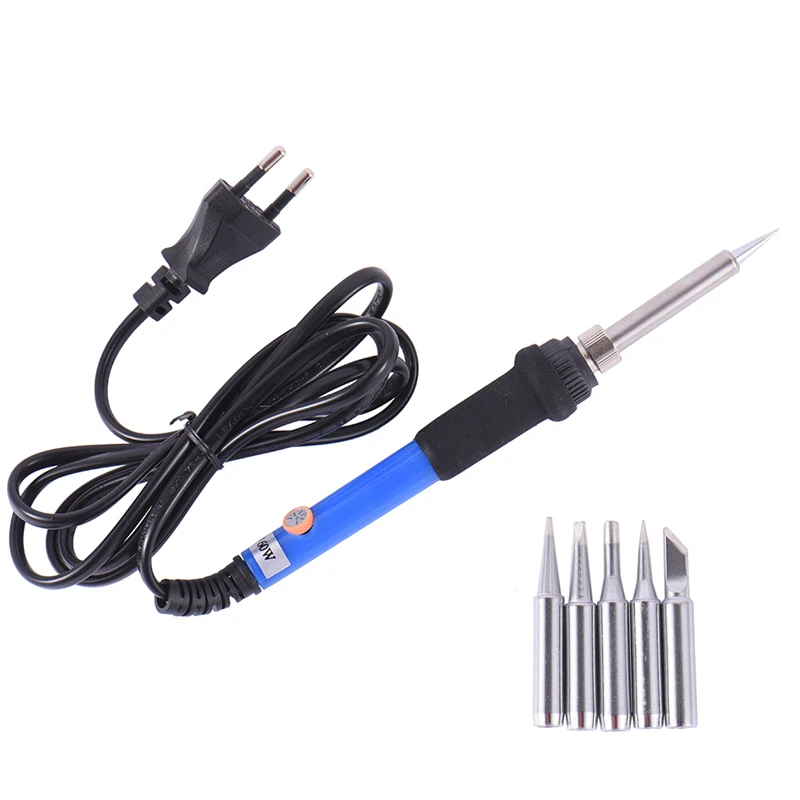

60W 220/110V Temperature Adjustable Electric Welding Solder Soldering Iron Handle Heat New Pencil Tool EU/US Plug